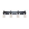 4 Lights Bathroom Vanity Light Fixture Black Sconces Wall Lighting Modern Industrial Indoor Wall Mounted Lamp